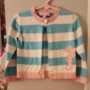 Lilly Pulitzer Blue and Pink Striped Sweater